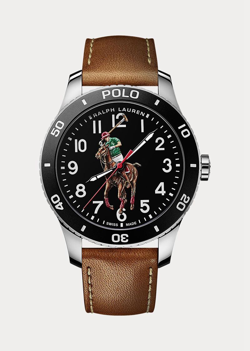 Zegarek Polo Ralph Lauren Męska Czarne Polo Watch Black Dial 749156-ZXH